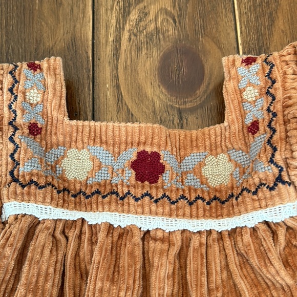 Zara Baby jumper corduroy 9-12 embroidered Thanksgiving Festive Holiday - Picture 2 of 4